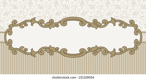 Vector illustration border old fashioned style