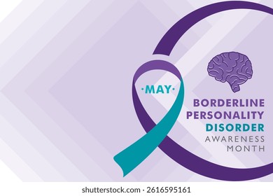 Vector illustration for Borderline Personality Disorder Awareness Month which is held in the month of May every year, It is a mental health condition that affects people's feelings.