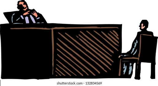 Ilustración vectorial del jefe y del empleado