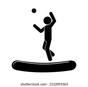 vector illustration of bossaball icon on white background