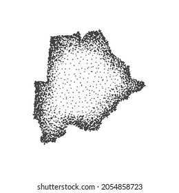 Vektorgrafik von Botswana Landkarte. Grafische Design Elemente der Erde oder Globus für Bildung und Reisen. 
