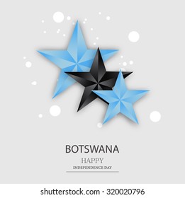 Vector Illustration of Botswana Flags for Independence Day of Botswana.