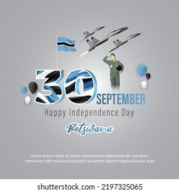 vector illustration for Botswana happy independence day.