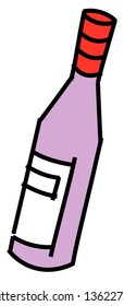 Vector illustration of a a bottle
