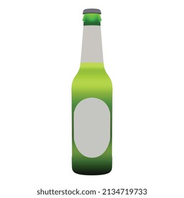 ilustración vectorial de la botella de cerveza de alcohol