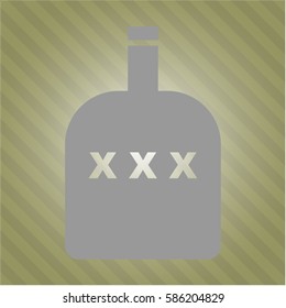 vectorial Ilustración de la botella del vector del icono del alcohol en gris.

