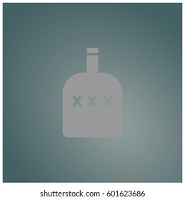 Vector illustration of  Bottle of alcohol symbol icon in Gray
