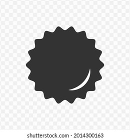 Vector Illustration Of Bottle Cap Icon In Dark Color And Transparent Background(png)