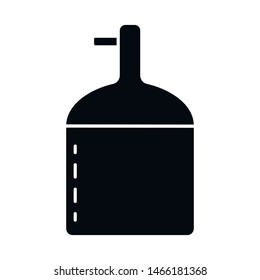 Vector illustration of bottle and drink sign. Collection of bottle and cold stock symbol for web.