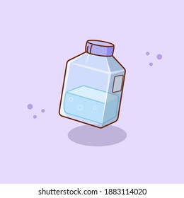 Ilustración vectorial. Bebida En Botella Con Agua.