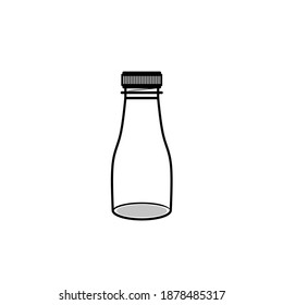 Vector illustration of a bottle or drinking place 
Suitable to serve as a drinking icon