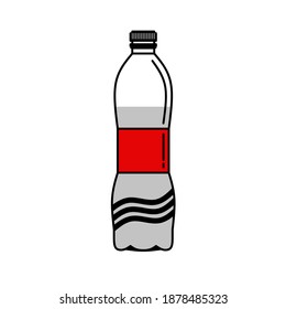 Vektorgrafik einer Flasche oder eines Trinkplatzes 
Geeignet für die Verwendung als Trinksymbol