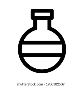 vector illustration of bottle filled with water, for zam zam water illustration.  flat vector line art design.