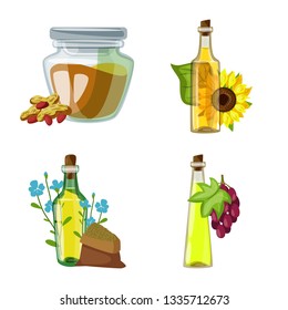 Vector illustration of bottle and glass  sign. Collection of bottle and agriculture vector icon for stock.