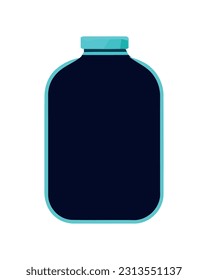 Ilustración vectorial del frasco con icono líquido aislado
