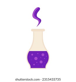 Vector illustration of the bottle with magical liquid