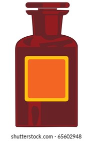 Vector illustration a bottle with medicines