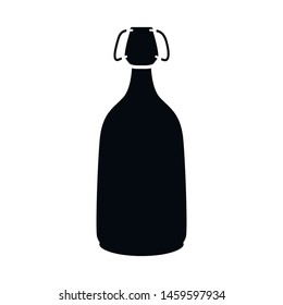 Vector illustration of bottle and milk icon. Collection of bottle and drink stock vector illustration.