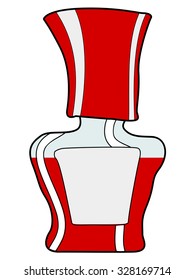 vector illustration of bottle of nail polish