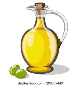 Vector illustration a bottle of olive oil