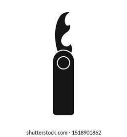 Vector illustration of bottle and opener icon. Web element of bottle and wine stock symbol for web.