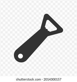 Vector illustration of bottle opener icon in dark color and transparent background(png)