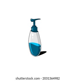 vector illustration of a bottle of sanitizer
