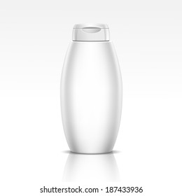 Vector Illustration of Bottle for Shampoo, Shower Gel or Liquid Soap