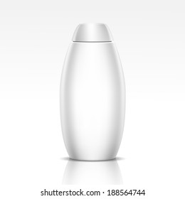 Vector Illustration of Bottle for Shampoo, Shower Gel or Liquid Soap