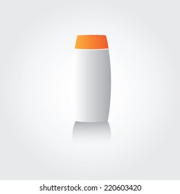 Vector Illustration of Bottle for Shampoo, Shower Gel or Liquid Soap