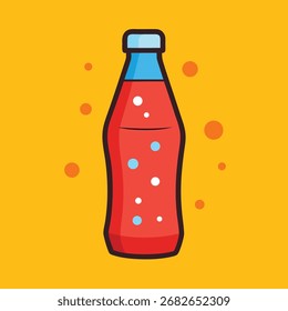 Ilustração vetorial de uma garrafa de refrigerante