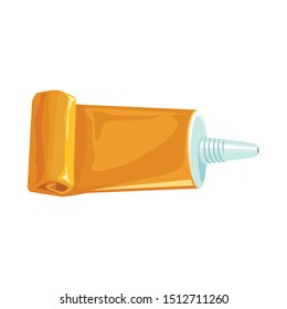 Vector illustration of bottle and super logo. Graphic of bottle and paste vector icon for stock.