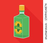 Vector illustration of bottle and tequila symbol. Graphic of bottle and glass Stock vector illustration.