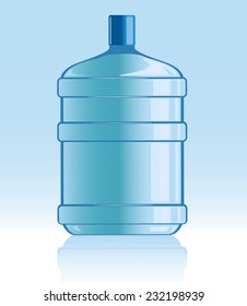 vector illustration of bottle with water