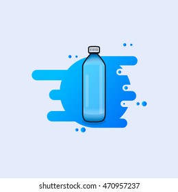 Vector Illustration of bottle of water