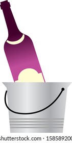 Vector illustration of a bottle of wine