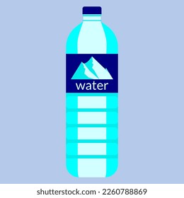 Vector illustration of bottled drinking water