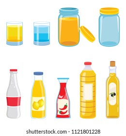 Vector Illustration Of Bottles