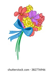 Vector illustration. bouquet of flowers
