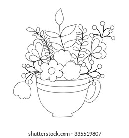 5,441 Flower vase line drawing Images, Stock Photos & Vectors ...