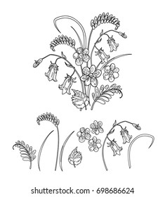 Vector illustration bouquet made