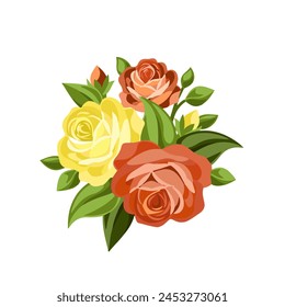 Ramo de Ilustración vectorial de rosas