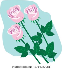 Ilustración vectorial de un ramo de rosas. Se puede utilizar para una postal, Sitio web, libro o cartel.