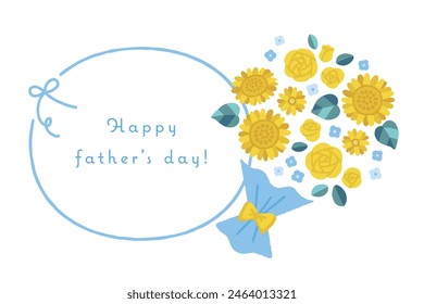 Vector illustration of a bouquet of yellow flowers for Father's Day