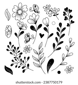 Ilustración vectorial del estilo dibujado a mano en los garabatos.