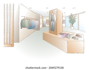 Vektorgrafik der Boutique.