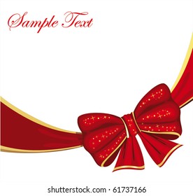 vector illustration with bow