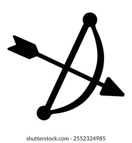 Ilustração vetorial de arco e seta para desenhos com arco