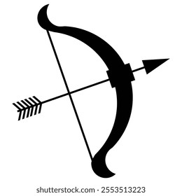 Vector Illustration of Bow and Arrow for Archery Designs