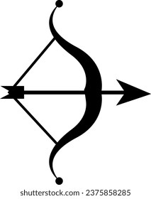 ilustración vectorial de un arco y flecha en un fondo transparente